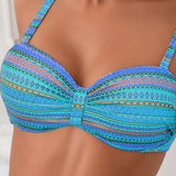 Zafra | Bikini Bandeau s Etnickim Uzorkom u Toplim Tonovima