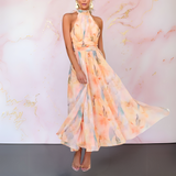 Naomi | Elegantna haljina za žene sa akvarel printom
