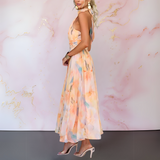 Naomi | Elegantna haljina za žene sa akvarel printom