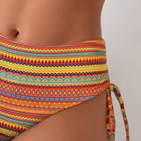 Zafra | Bikini Bandeau s Etnickim Uzorkom u Toplim Tonovima