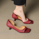 Celin | Peep Toe Cipele od Prave Kože