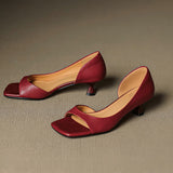 Celin | Peep Toe Cipele od Prave Kože