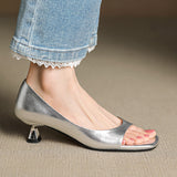 Celin | Peep Toe Cipele od Prave Kože