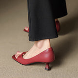 Celin | Peep Toe Cipele od Prave Kože